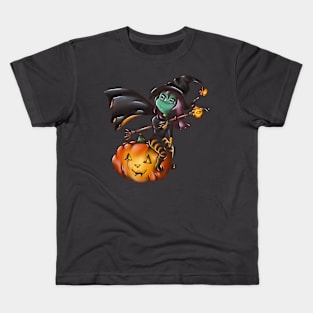 Kinsey the Pumpkin Witch Kids T-Shirt